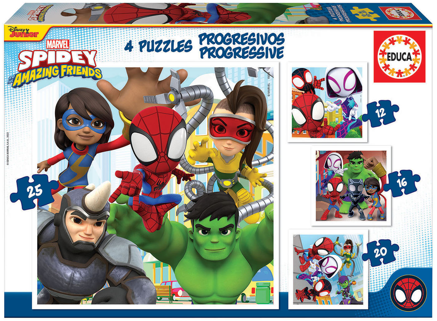 Progressive Puzzles Spidey & His Amazing Friends 12+16+20+25