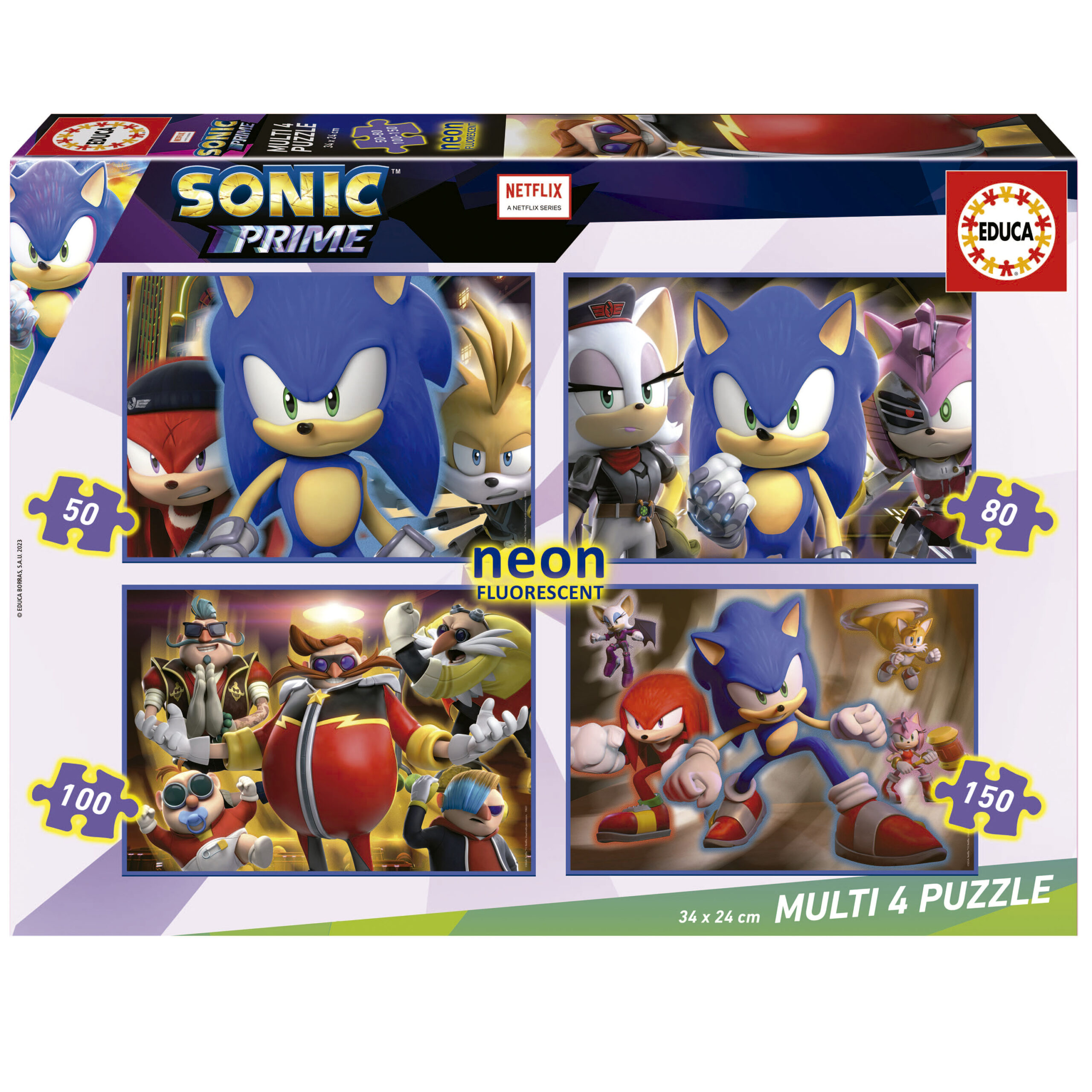 Multi 4 Puzzles Sonic Prime 50+80+100+150 “Neon”