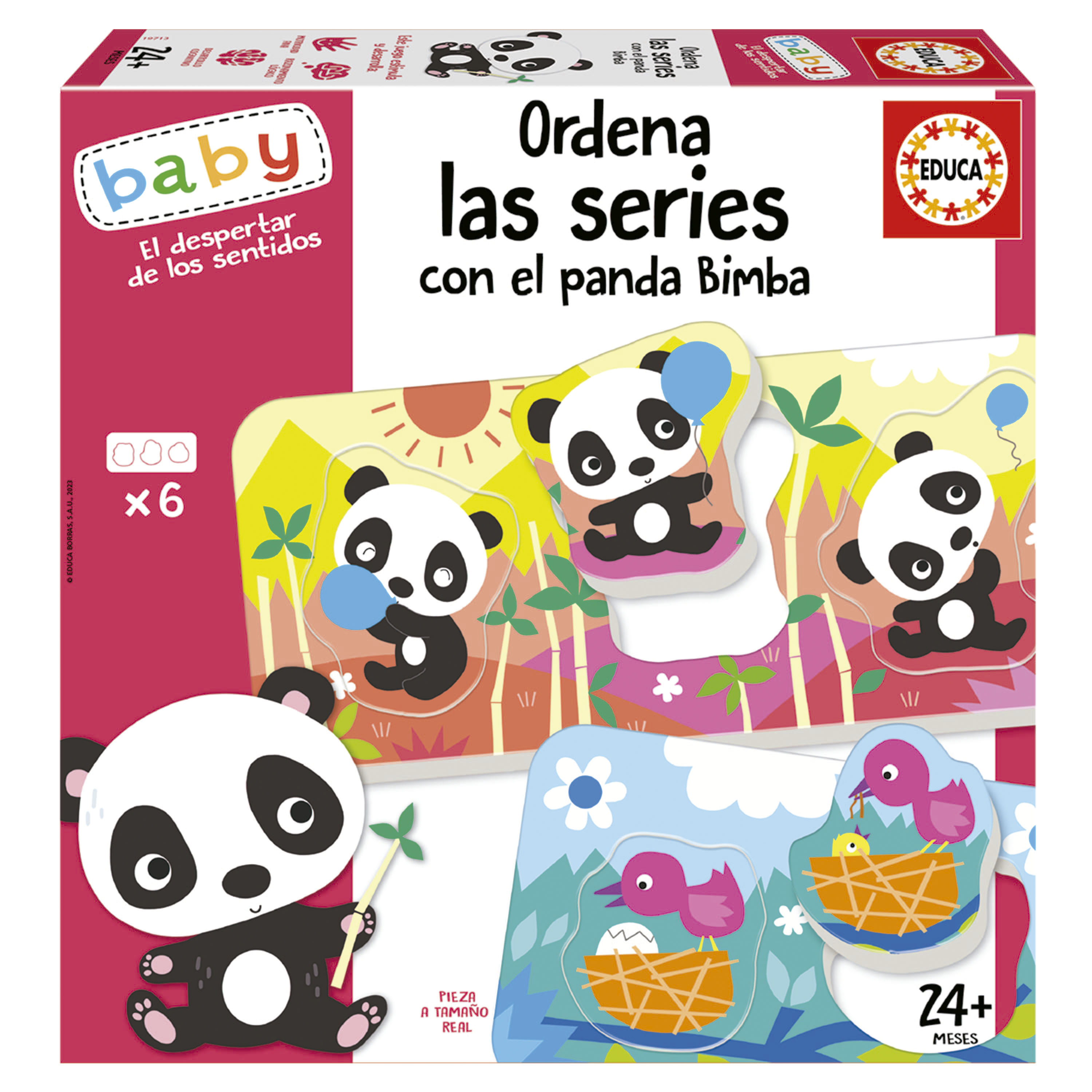 Ordena las series con el oso panda Bimba