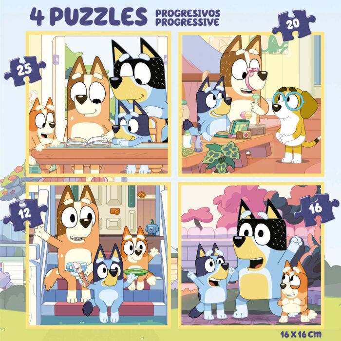 Mala Puzzles Progressivos Bluey 12+16+20+25