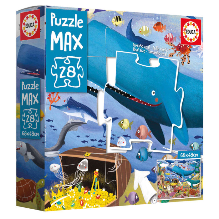 28 Animais No Mar Mar Puzzle Max